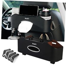 Back Seat Car Organizer, Multifunctional Car Seat Back Car Storage Box  black  