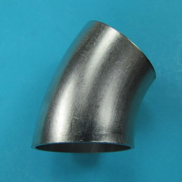 kurzer Edelstahl Bogen 63,5 mm 2,5" Zoll 45° V2A Schweißbogen Downpipe Auspuff - Bild 1 von 1