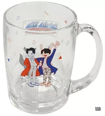 BRIGHT WIN Bright and Win illustrierte Glas Tasse Fan Treffen Japan Sammlerstück