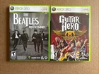 XBOX 360: Guitar Hero Aerosmith & The Beatles Rockband (CIB)