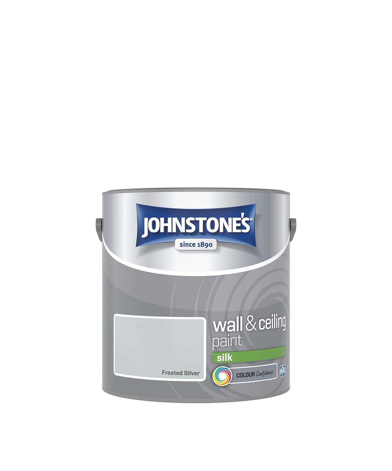 Johnstone's Walls & Ceilings Frosted Silver Silk Emulsion Paint 2.5L - Silver - Image 2