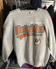 VTG Starter NFL Miami Dolphins Football Retro Crewneck Sweatshirt Large