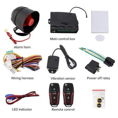 Car Alarm Security System Siren Sensor Fit 12V Vehicle Alarm Keyless Entry Syste