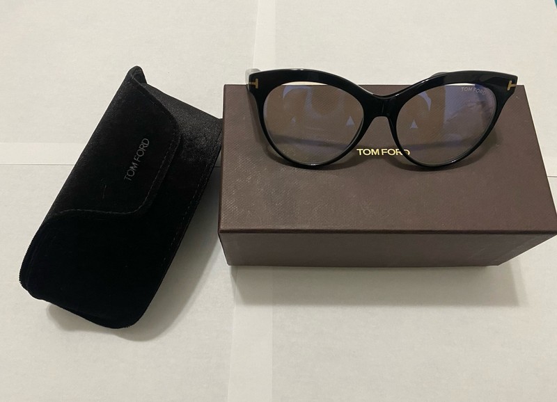 Tom Ford Women’s Cat Eye Full Rim Eyeglasses Frames Black Plastic