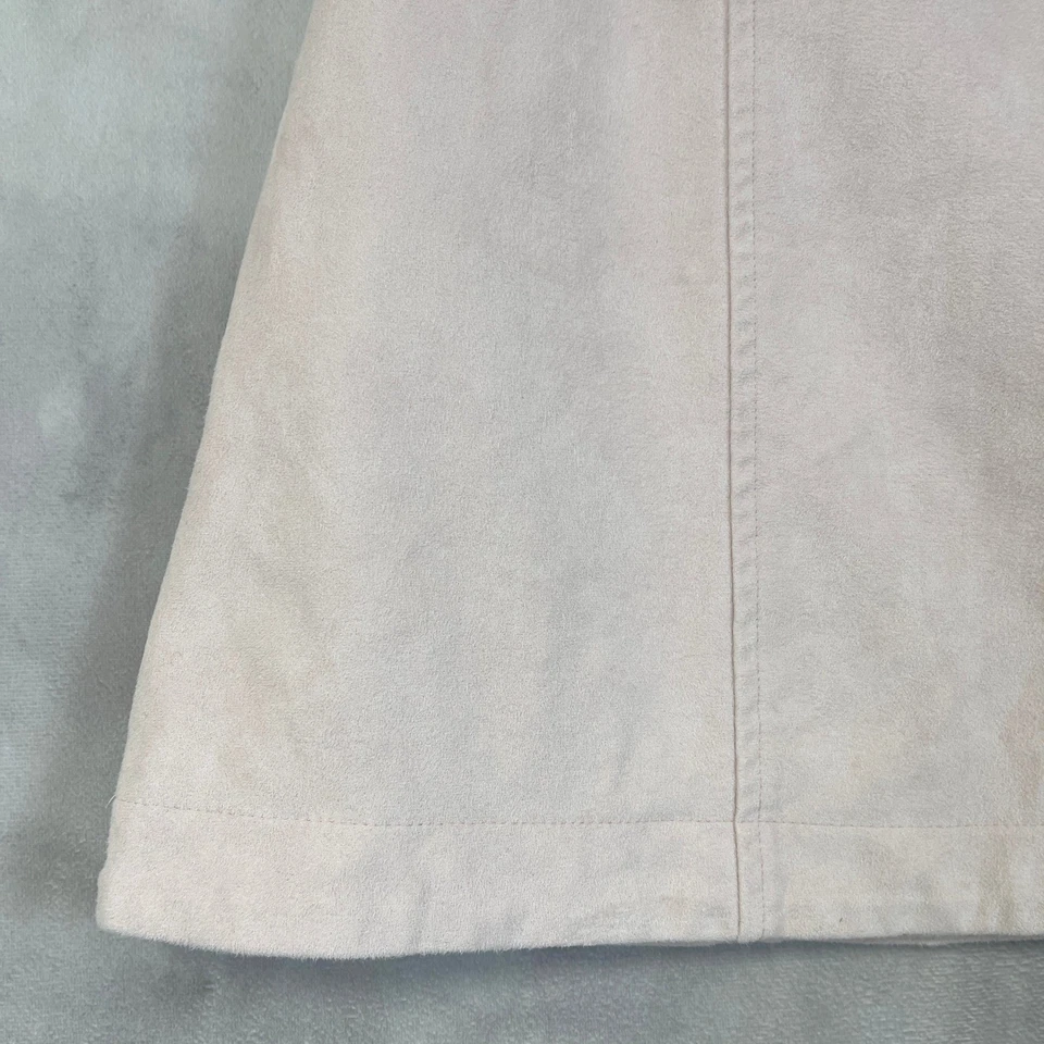Abercrombie & Fitch Womens Mini Skirt Size 6 Faux Suede Soft Pink Y2K Chic Retro - Image 2 of 4