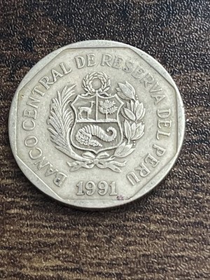 1991 Peru One 1 Un Nuevo Sol South American Actual Coin TB9048*