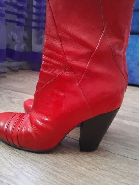 Women Carlo Pazolini Boots Red Leather 38