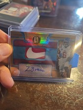 1 Of 1 Nike Swoosh ZACH EVANS 2023 PANINI CHRONICLES DRAFT GOLD  AUTO JERSEY  