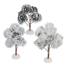 3 PCS Mini Christmas Tree on The Snow Artificial Xmas Desktop Decoration