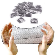 20 PCS Hair Nets for Women Bun Invisible Hair Nets Elastic Edge Black Pro