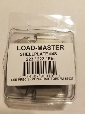 Lee Load Master Shell Plate #4S #90910 5.56 223 Rem, 380, 222  FREE SHIPPING!