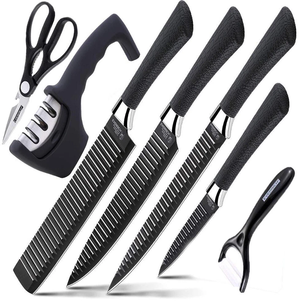 Kitchen Knife Set Cookstyle Chef Knives Stainless Nonstick Bonus Knife Sharpener