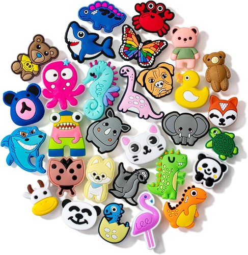 Different Charms, 30, 50, 60 Pcs, PVC Random Different Charms, Decoration Charms - Picture 7 of 13