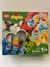 LEGO DUPLO Classic Heart Box 10909 First Building Playset New 2020 (80 Pieces)