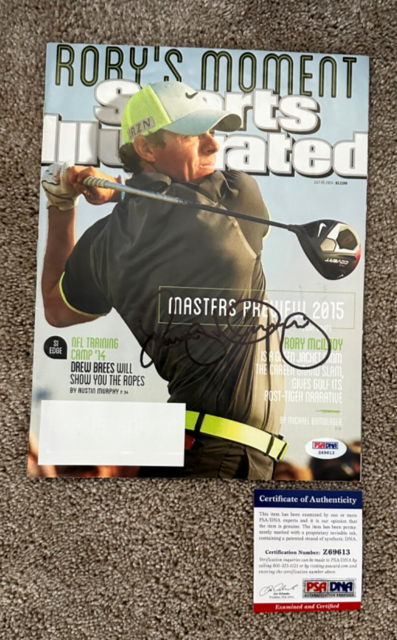2014 Sports Illustrated July 28 RORY MCILROY'S SIGNED AUTO Moment PSA/DNA COA 