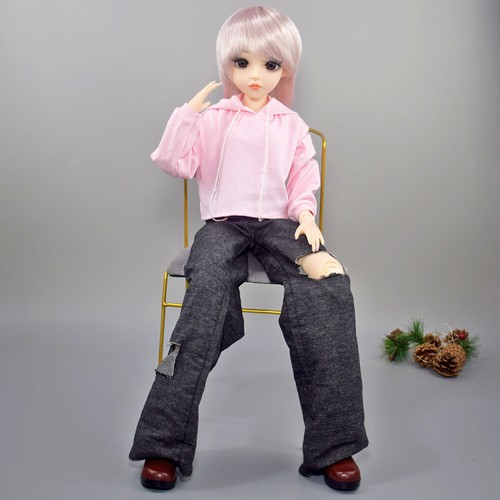 60cm BJD Doll + Face Makeup + Pink Wig + Shoes + Clothes Full Accessories Toys - Picture 10 of 21