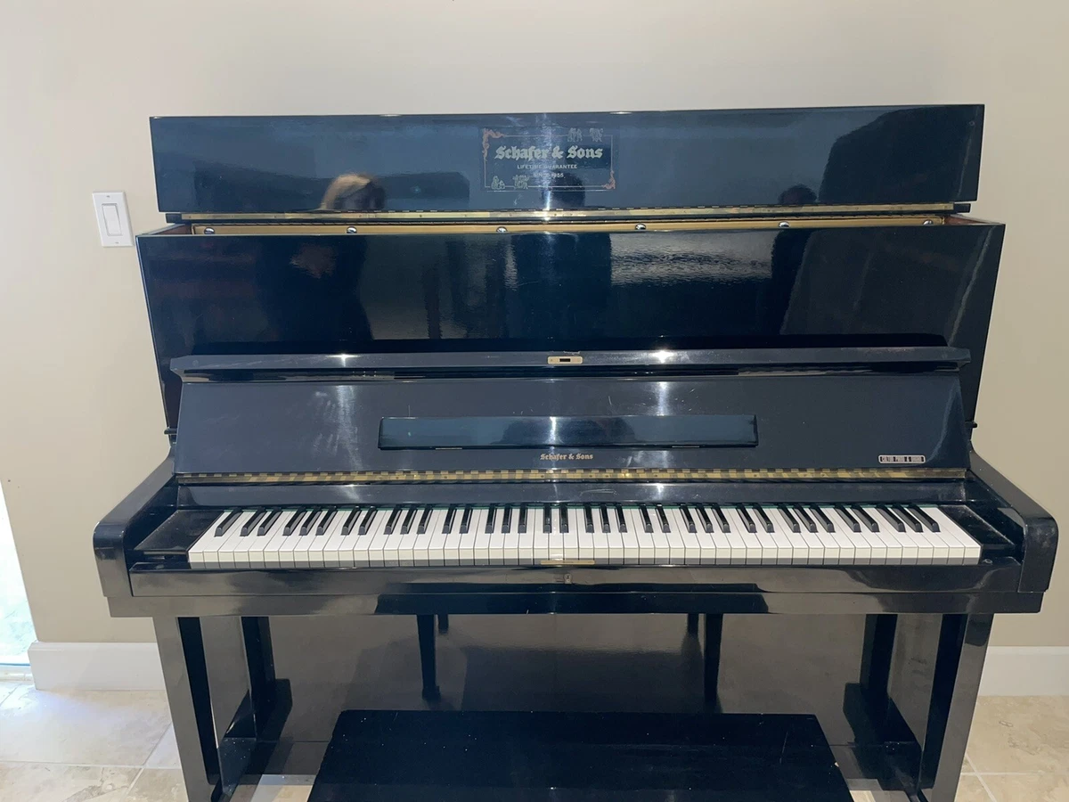 Shafer and Sons Full Sized Upright Piano Model WG 5 With Chair Good Condition