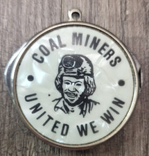 VTG Round Coal Miners United We Stand 2 Blades Knife Opal Finish Made in USA