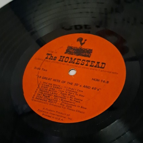 The Homestead 18 Great Hits Vinyl Record LP Big Band Swing Nostalgic 30s 40s - Picture 5 of 7