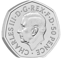 King Charles III (1st Portrait) Queen Elizabeth II 2022 50p Fifty Pence Coin UNC