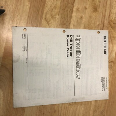 CAT CATERPILLAR  D4E  D4  POWER TRAIN SYSTEM TESTING ADJUSTING  MANUAL 