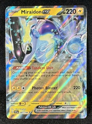 Miraidon ex Scarlet & Violet 081/198 Double Rare SPARKLING & BLAZING POWER! C
