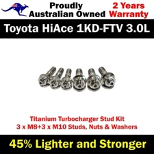 Titanium Turbo Charger Stud Kit For Toyota HiAce 1KD-FTV 3.0L