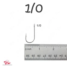 1/0 Fish WOW!® 6X Siwash Nickel Hooks Open Eye Choose from Qty 20 50 100 200 lot