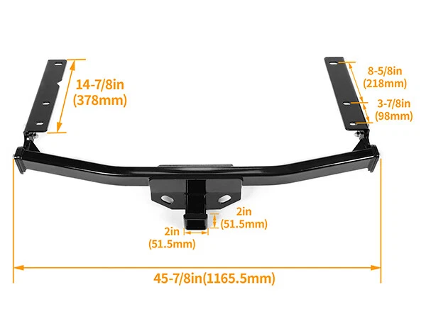 For Toyota Highlander 2020-2024 Class 3 Trailer Tow Hitch 2" Receiver Rear Foto 3 de 4