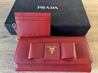 Designer Wallets Prada Flap Wallet Black Large Saffiano Leather