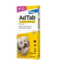 ELANCO ADTAB COMPRESSE ANTIPARASSITARIE MASTICABILI PER CANI DA 2,5 A 5,5 KG