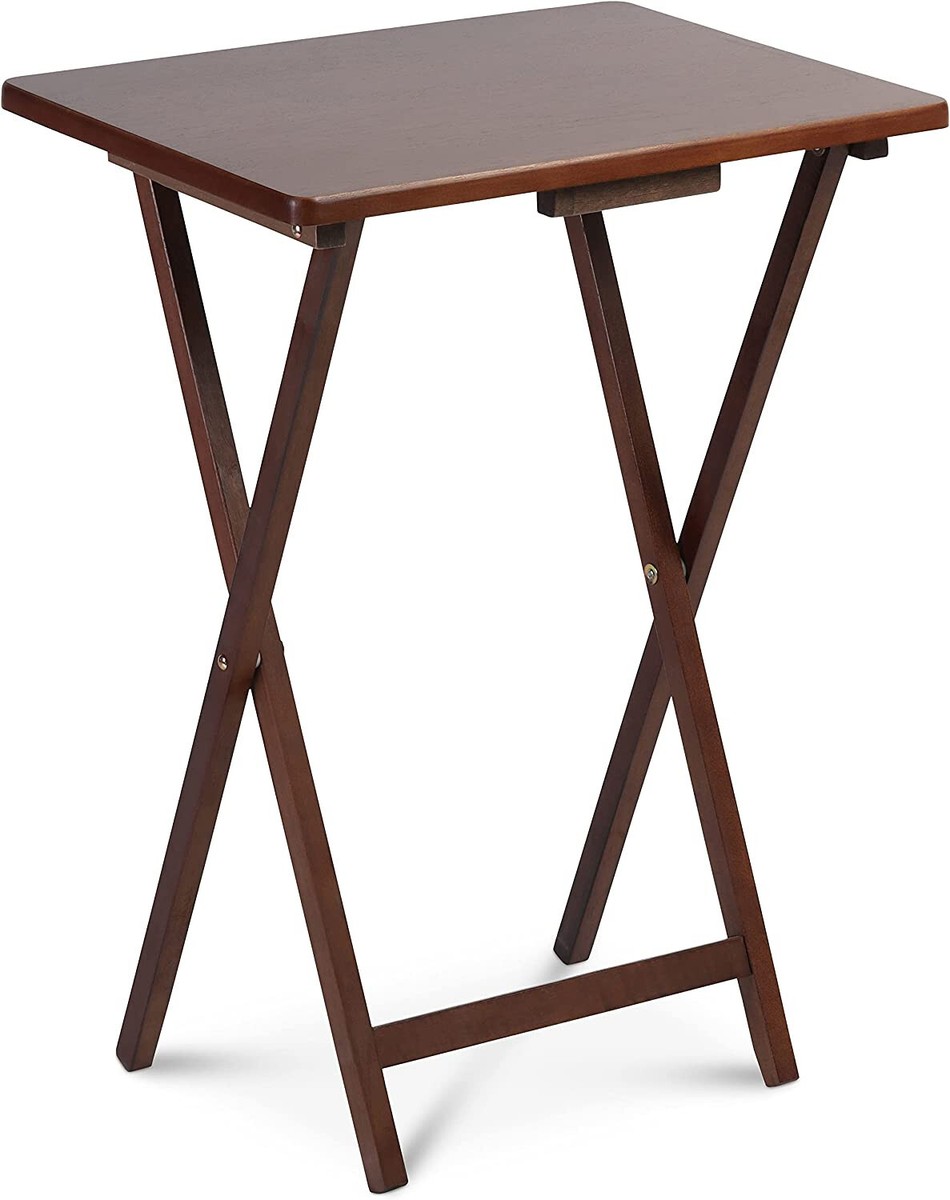 PJ Wood Folding TV Tray & Snack Table Honey Oak PJ-TB01-912-51 | eBay