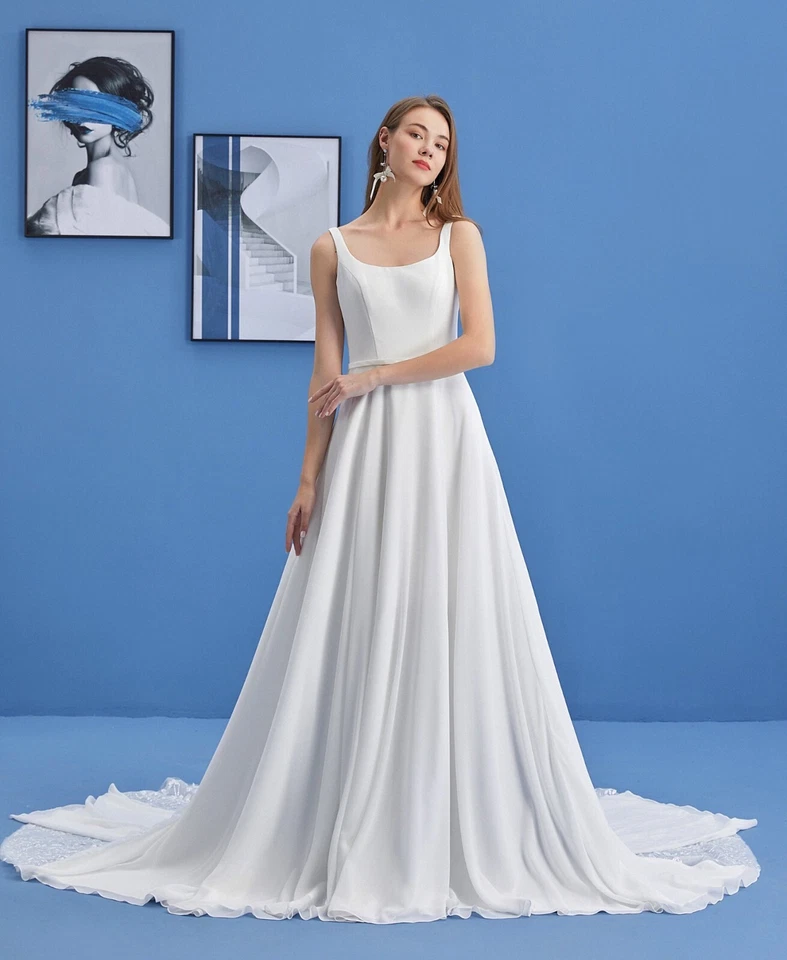 HBH Brautmoden Ein moderner Entwurf mit grafischer Linienführung Schleppe - Bild 3 von 4