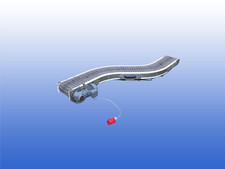 Rollenbahn-Rollbahn-Forderband S-Kurve 23 cm