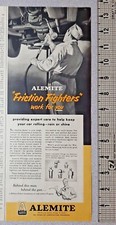 1953 Alemite Vintage Print Ad Lubrication Grease Gun Automotive Mechanic Repair