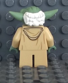 LEGO Star Wars Yoda Clone Wars White Hair Printed Back minifigure sw0446 75002