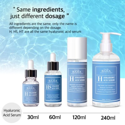 [Cos De BAHA] H Hyaluronsäure Serum 240 ml/60 ml/30 ml, Koreanische Kosmetik, KBeauty