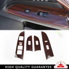 Inner Glass Window Lifting Lock Panel Trim 4PCS Fit For Lexus IS 06-11 Red Wood