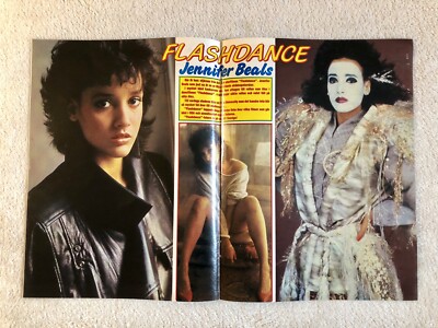 額装済/Fiac 1988/デルプラット/ポスター Jennifer Beals 1983 Flashdance Clipping Poster Swedish magazine