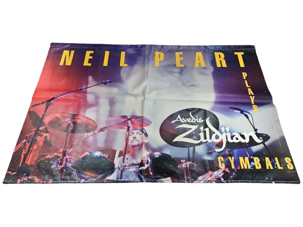 Neil Peart Rush 1993 Vinyl Poster Banner Zildjian Cymbals Wall Hanger