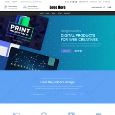 Digital Shop Website Design with Free VPS Web Hosting and Installation