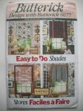 Easy to Do Shades curtains  Home decor pattern 6677
