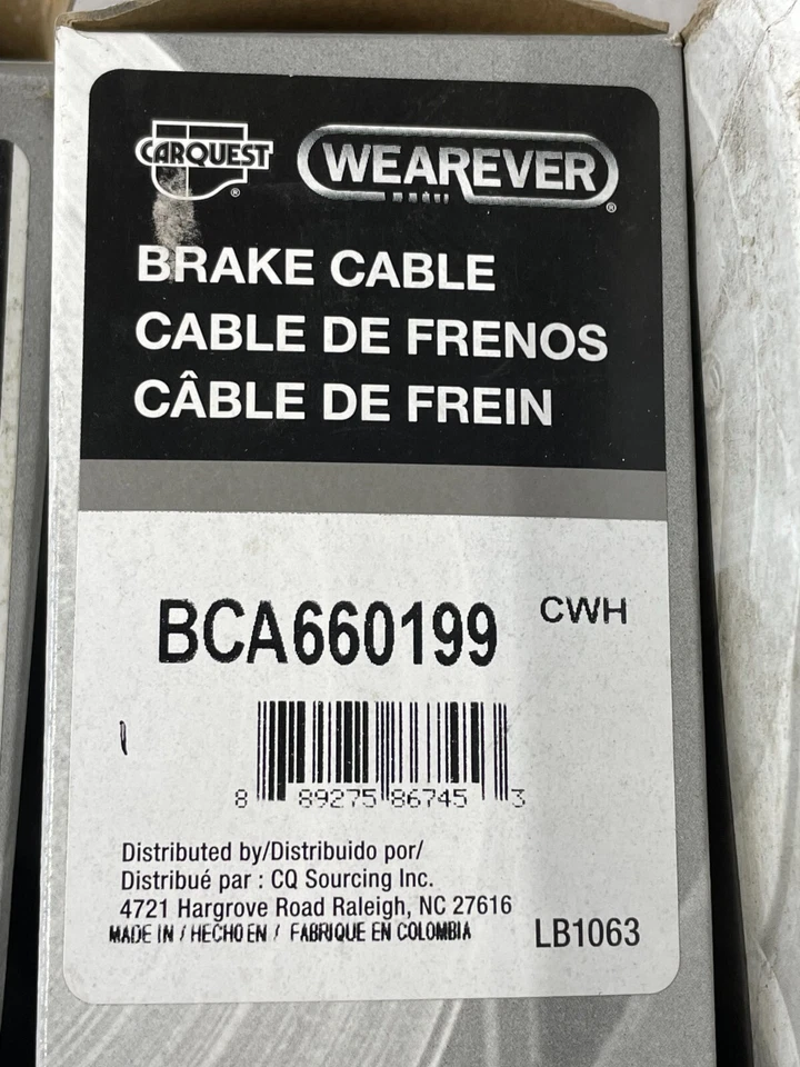 Carquest BCA660199 停车制动电缆右后方,适用于 3500 雪佛兰 GMC 图表 — 第 2/4 张图片