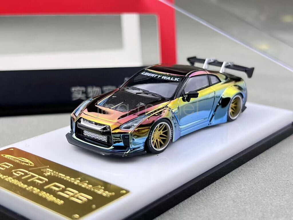 1:64 Scale LB Plated GTR R35 Racing Diecast Metal Car Model