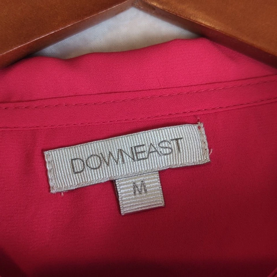 Blusa DownEast Rosa Fucsia Cuadrada con Botones M Foto 4 de 4