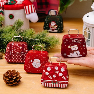 Weihnachten Weißblech Handtasche Bonboniere Geschenkbox Keksverpackung Aufbewahrungsdose