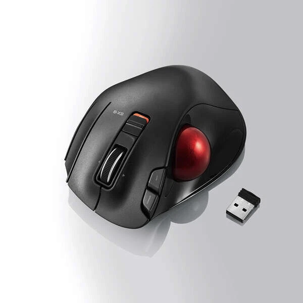 Wireless Trackball Mouse Japan Elecom Thumb 6 Buttons Tilt M-XT3DRBKG Gaming EXG - Image 3 of 4