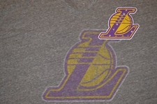 LA Lakers 3/4 Sleeve Hoodie Shirt By: Majestic Threads Women's Size: Medium NWT