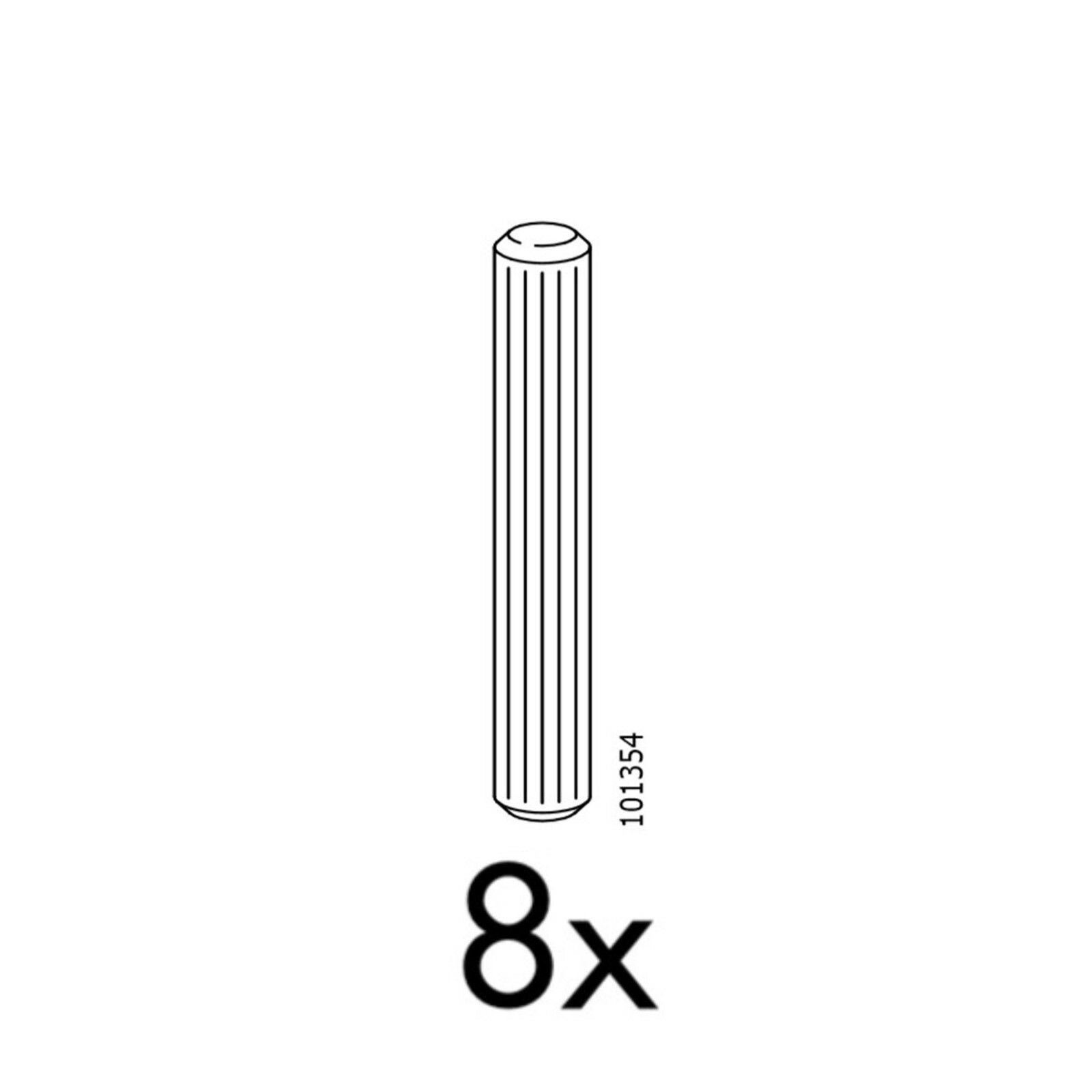 8 IKEA Wood Dowel Part # 101354