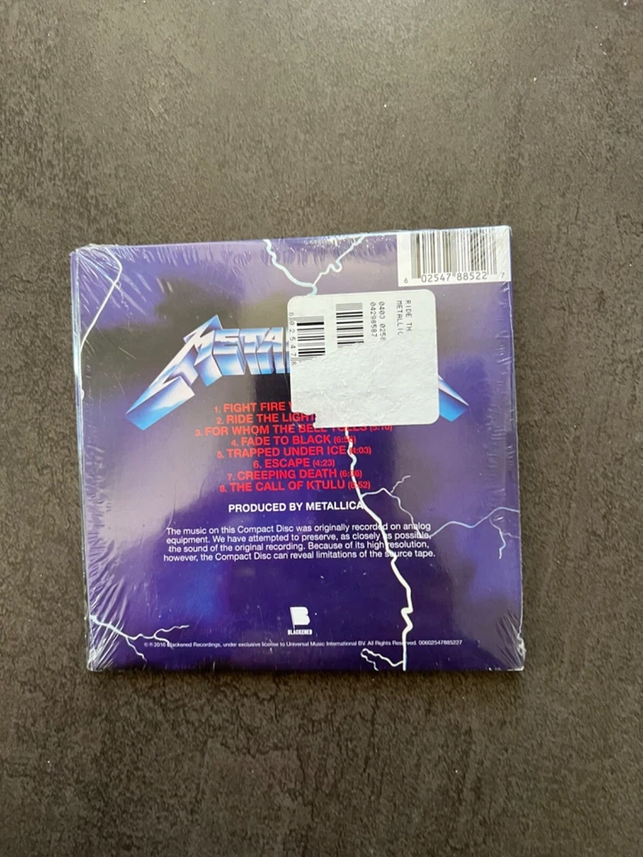 Metallica Ride the Lightning (CD 💿 ) Album pochette neuf sous blister - Photo 2/2